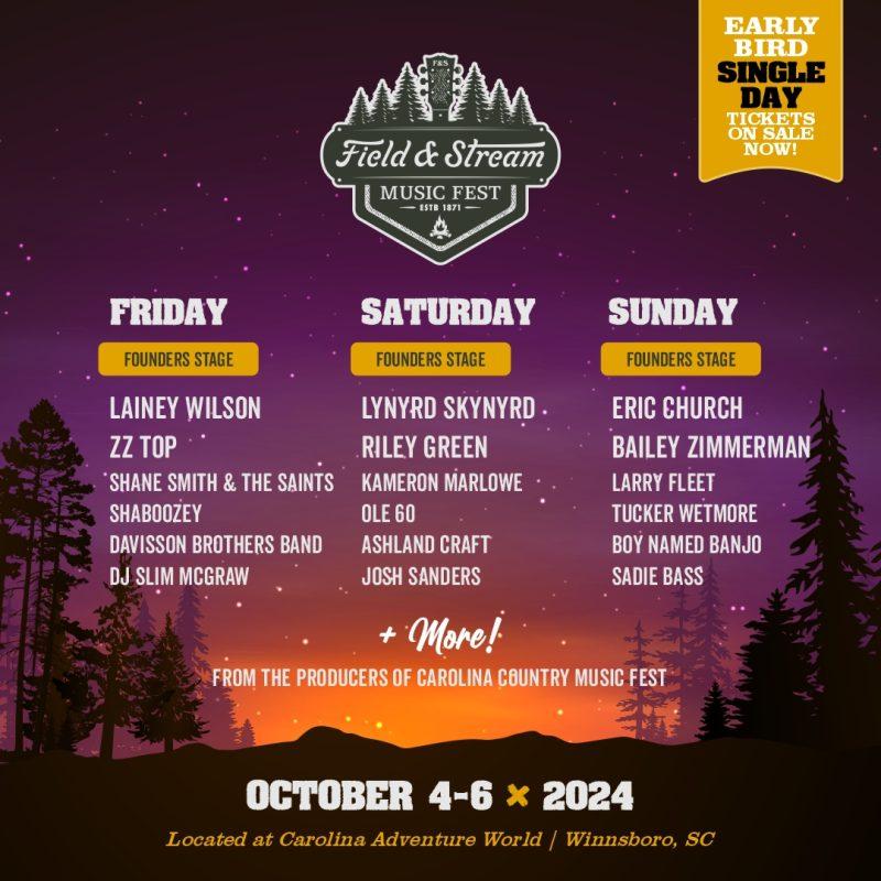 2024 Field and Stream Music Fest Lineup